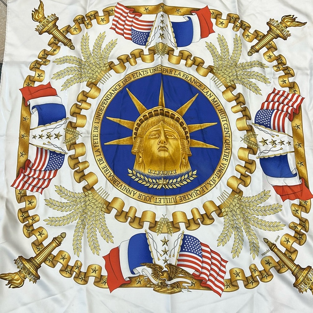 Vintage Liberty Commemorative Silk  Hermes Scarf